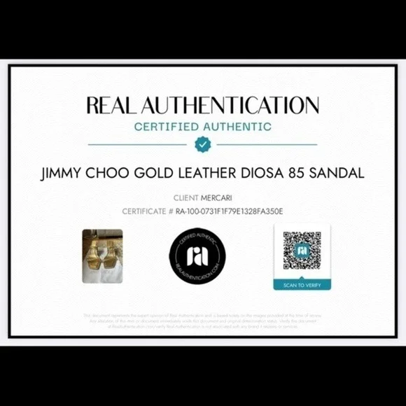 JIMMY‎ CHOO GOLD LEATHER DIOSA 85 SANDAL Size EU39.5 US 8.5 - Picture 8 of 8